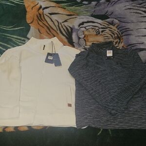 Mens Bundle Of Eighth Avenue White Zip Up And Under Armour Pullover Zip Up